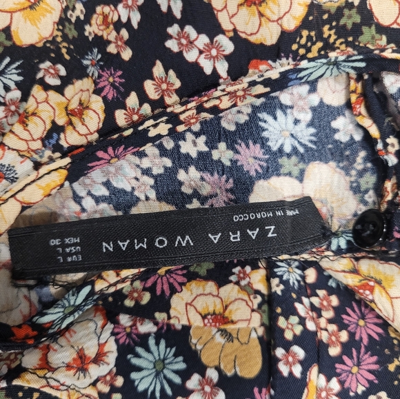 Zara Floral Long Sleve Blouse - Picture 4 of 6